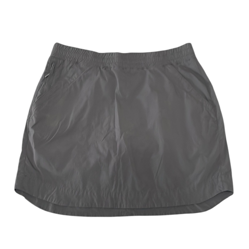 Duluth Trading ALASKAN HARDGEAR SKORT Skirt Shorts  Size 8 Gray Zip Pocket